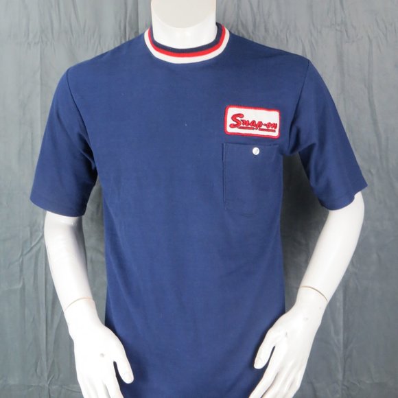 Vintage Work Shirt - Snap On Tool Patched Shirt - Men's Large - Picture 4 of 9